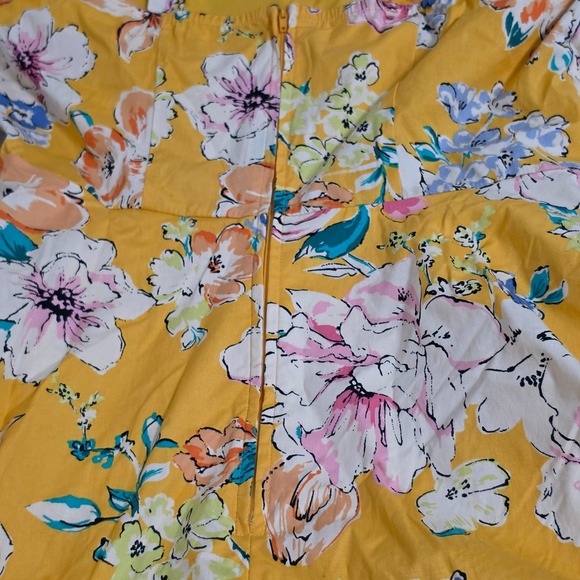 Bailey Blue Yellow Floral Fit Flare Sundress XL Fairycore Cottagecore Whimsical - Picture 8 of 11